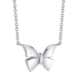 0.15CT 14K W/G DIAMOND BUTTERFLY NECKLACE