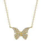 0.15CT 14K Y/G DIAMOND BUTTERFLY NECKLACE