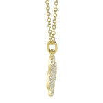 0.23CT 14K Y/G DIAMOND PAVE CLOVER NECKLACE