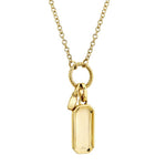 0.13CT 14K Y/G DIAMOND DOG TAG MATTE NECKLACE