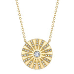 0.20CT 14K Y/G DIAMOND CIRCLE NECKLACE