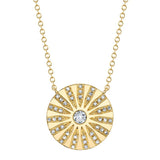 0.20CT 14K Y/G DIAMOND CIRCLE NECKLACE