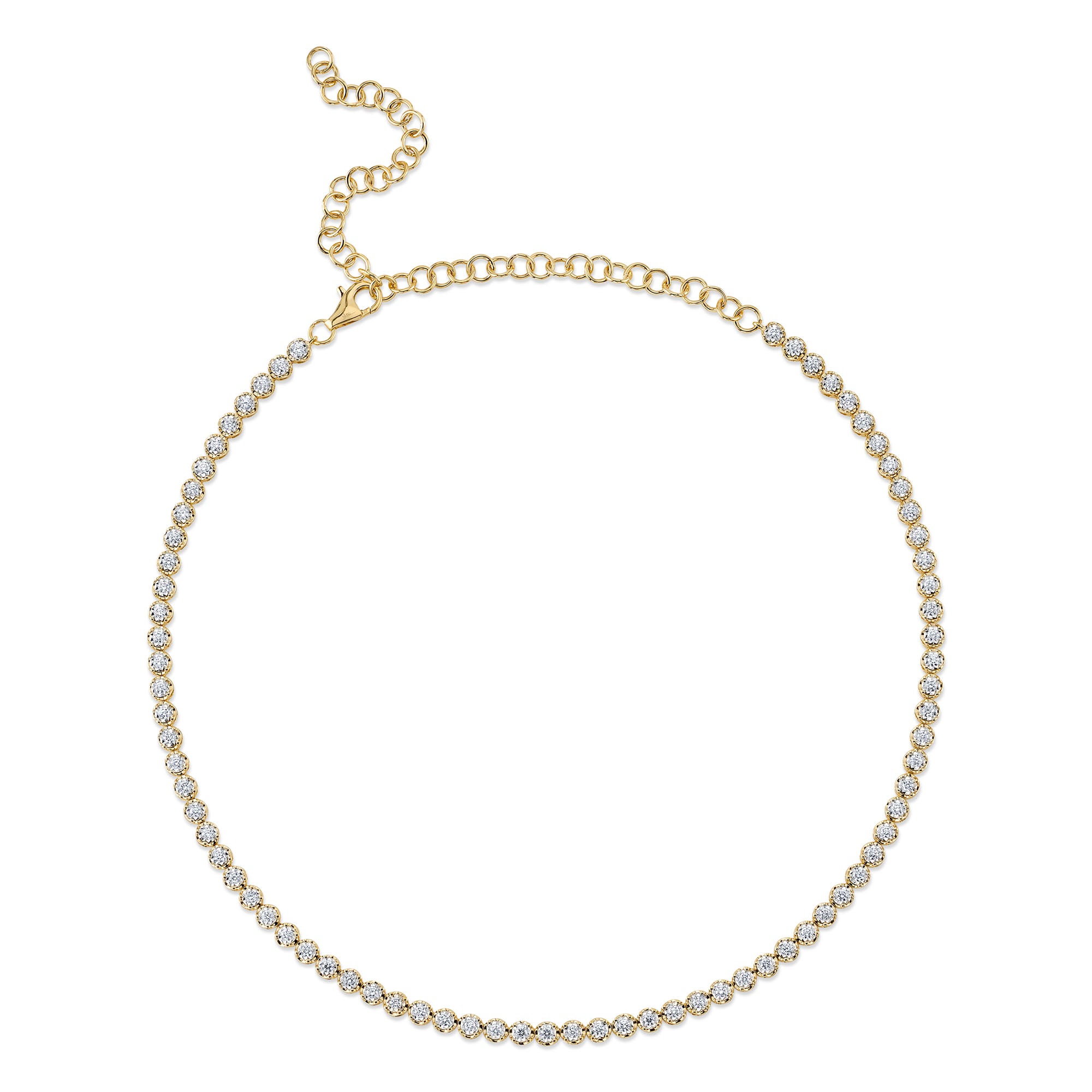 1.93CT 14K Y/G DIAMOND TENNIS NECKLACE
