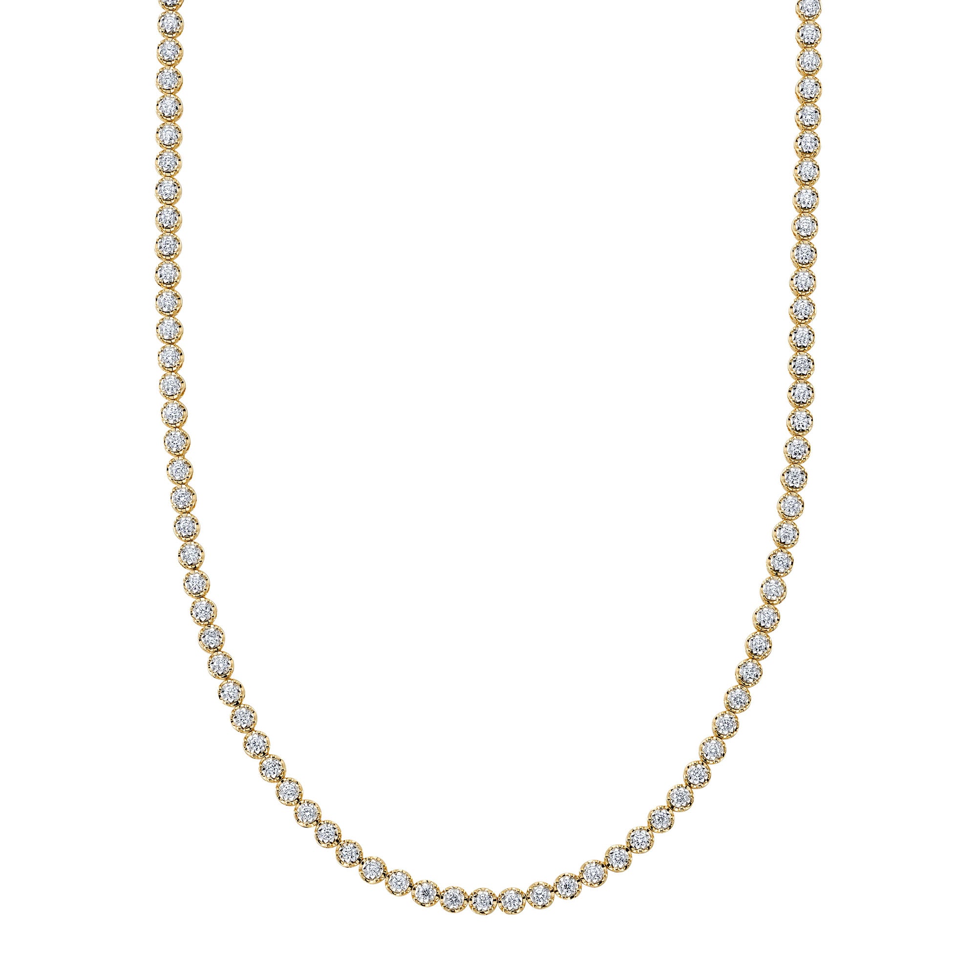 1.93CT 14K Y/G DIAMOND TENNIS NECKLACE