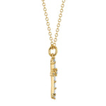 0.15CT 14K Y/G DIAMOND BAGUETTE CROSS NECKLACE