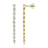 1.70CT 14K Y/G DIAMOND PEAR EARRING