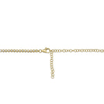 2.89CT 14K Y/G DIAMOND BEZEL TENNIS NECKLACE