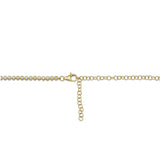 2.89CT 14K Y/G DIAMOND BEZEL TENNIS NECKLACE