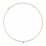 0.69CT 14K Y/G DIAMOND BEZEL NECKLACE