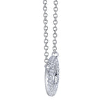 0.23CT 14K W/G DIAMOND PAVE OVAL NECKLACE