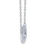 0.23CT 14K W/G DIAMOND PAVE OVAL NECKLACE