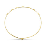 0.46CT 14K Y/G DIAMOND BAGUETTE LATCH LOCK BANGLE