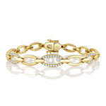 0.74CT 14K Y/G DIAMOND LINK BRACELET