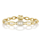 0.74CT 14K Y/G DIAMOND LINK BRACELET