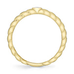 0.07CT 14K Y/G DIAMOND BEZEL RIBBED RING
