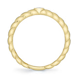 0.07CT 14K Y/G DIAMOND BEZEL RIBBED RING