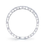 0.35CT 14K W/G DIAMOND PAVE HEXAGON RING