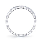 0.35CT 14K W/G DIAMOND PAVE HEXAGON RING
