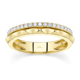 0.26CT 14K Y/G DIAMOND LADYS BAND