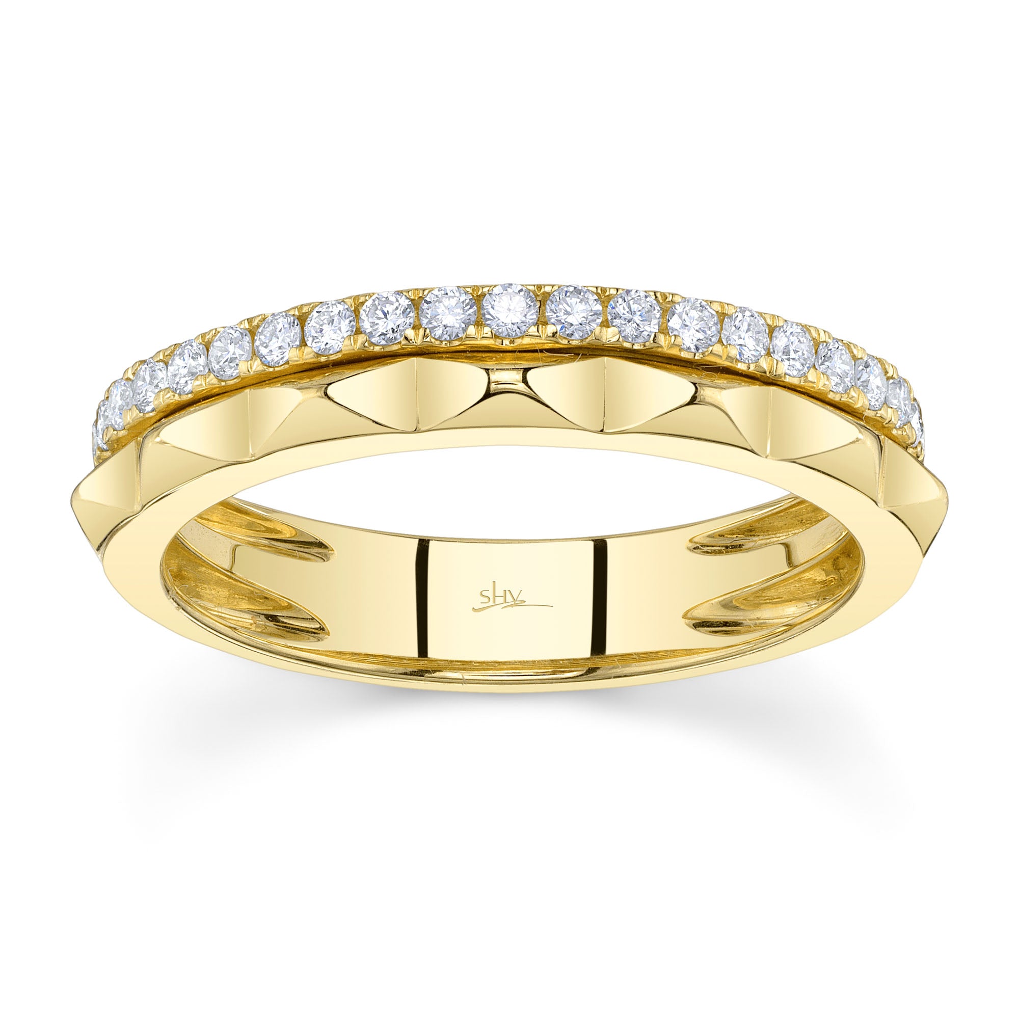 0.26CT 14K Y/G DIAMOND LADYS BAND