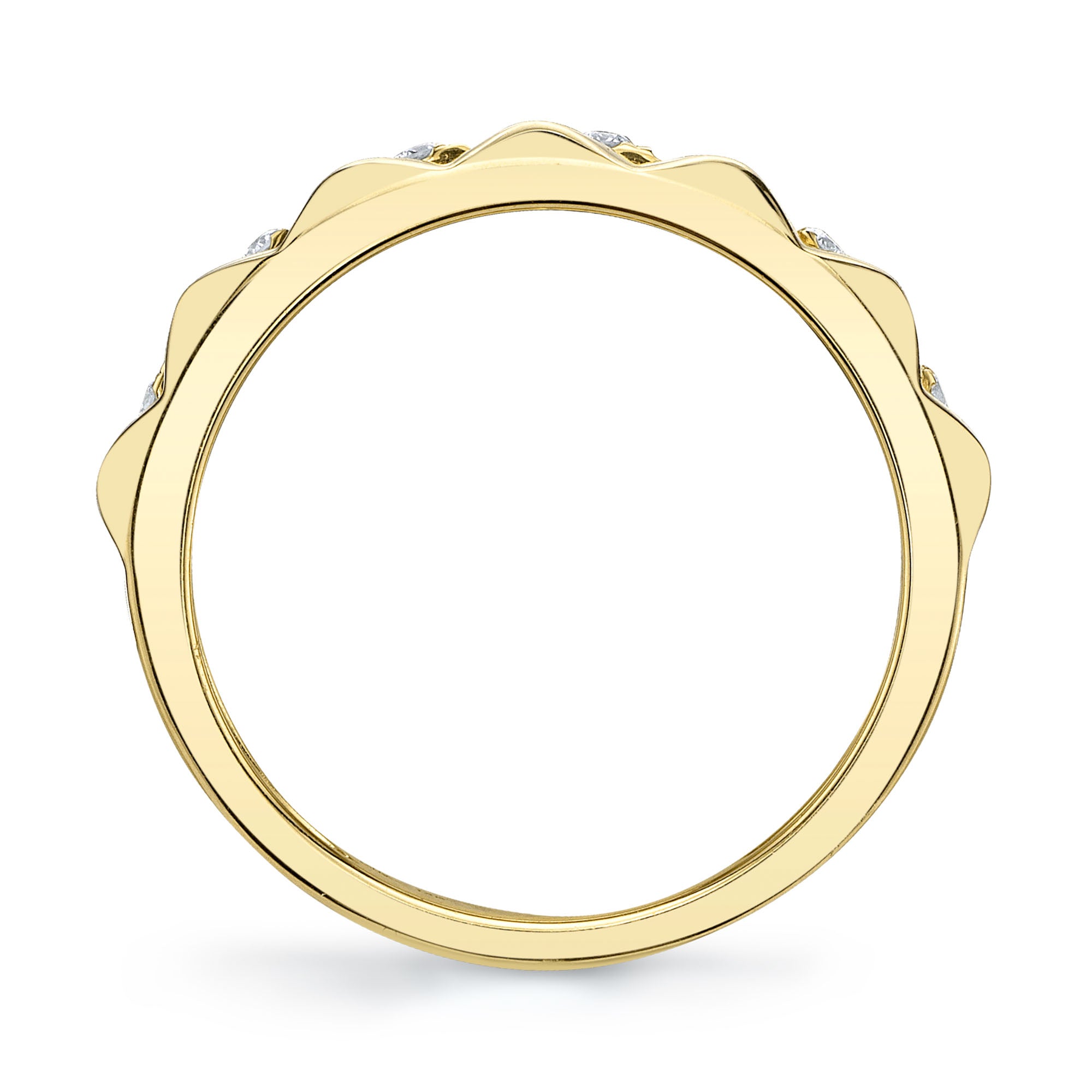 0.26CT 14K Y/G DIAMOND LADYS BAND