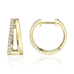0.28CT 14K Y/G DIAMOND HOOP EARRING