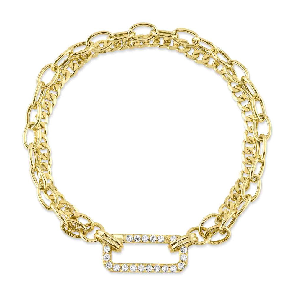 0.41CT 14K Y/G DIAMOND LINK BRACELET