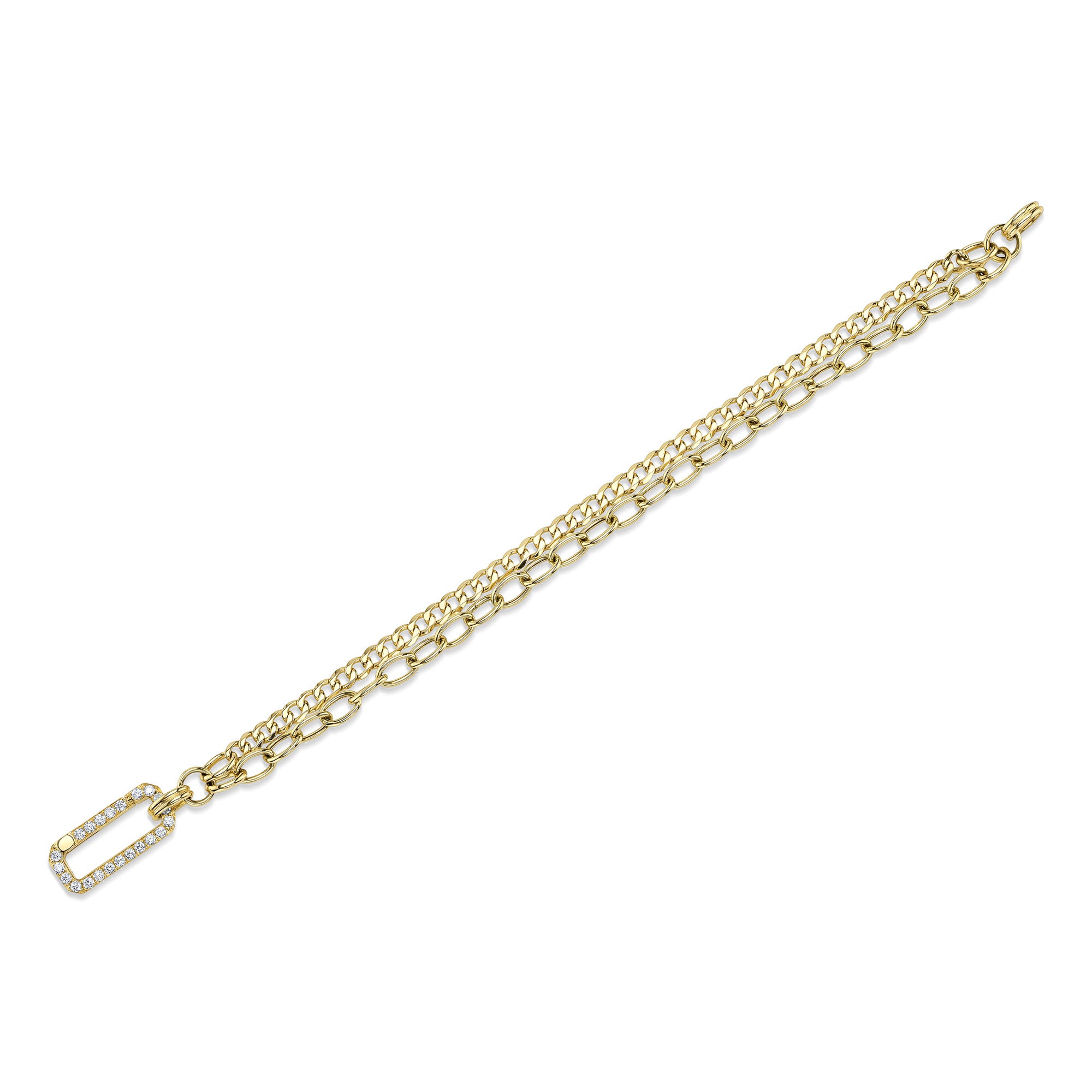 0.41CT 14K Y/G DIAMOND LINK BRACELET