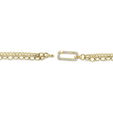 0.41CT 14K Y/G DIAMOND LINK BRACELET