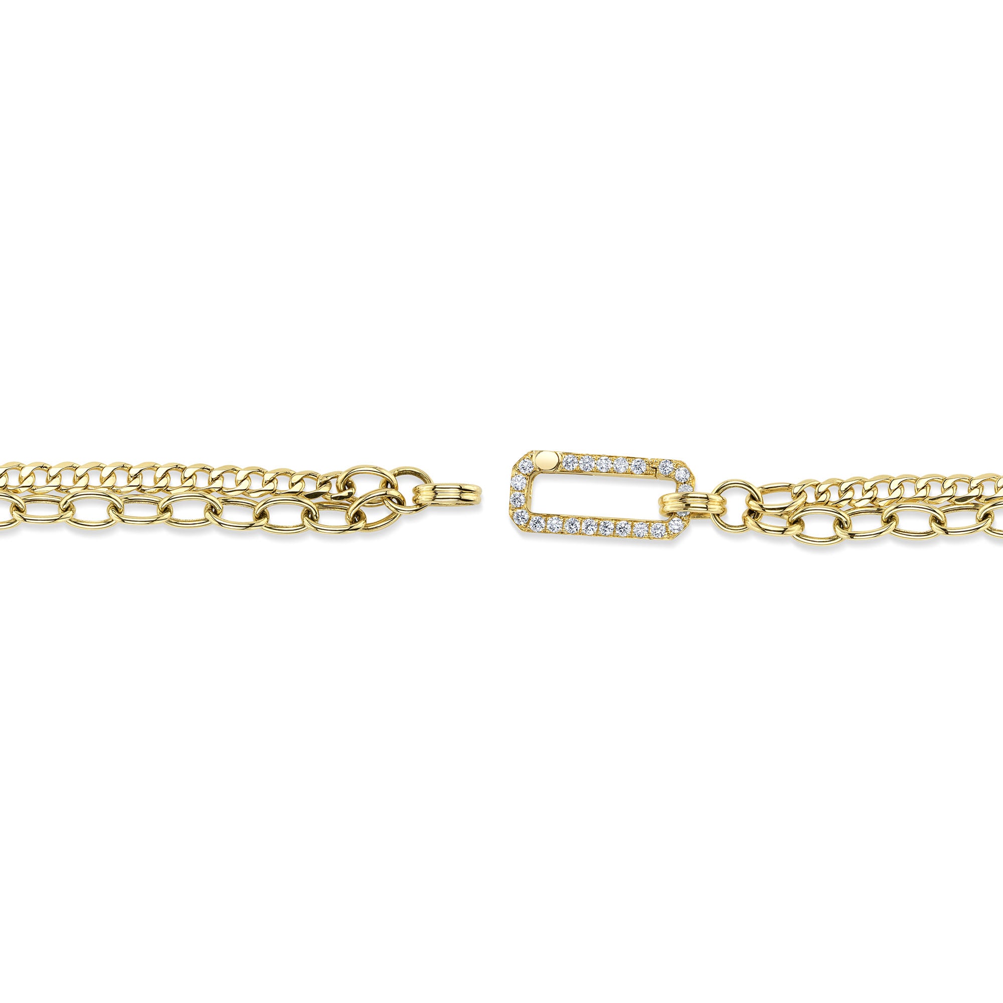 0.41CT 14K Y/G DIAMOND LINK BRACELET