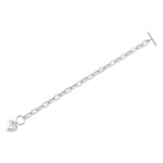 0.41CT 14K W/G DIAMOND PAVE HEART PAPER CLIP LINK BRACELET