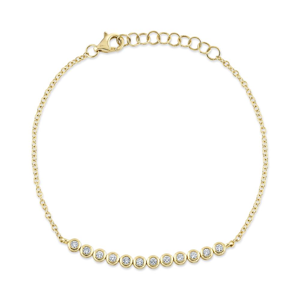 0.26CT 14K Y/G DIAMOND BEZEL BRACELET