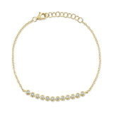 0.26CT 14K Y/G DIAMOND BEZEL BRACELET