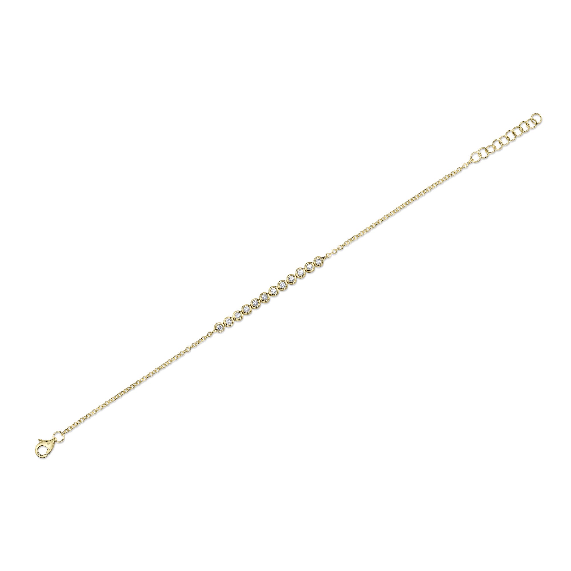 0.26CT 14K Y/G DIAMOND BEZEL BRACELET