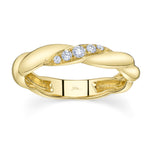0.12CT 14K Y/G DIAMOND TWISTED BAND