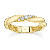 0.12CT 14K Y/G DIAMOND TWISTED BAND