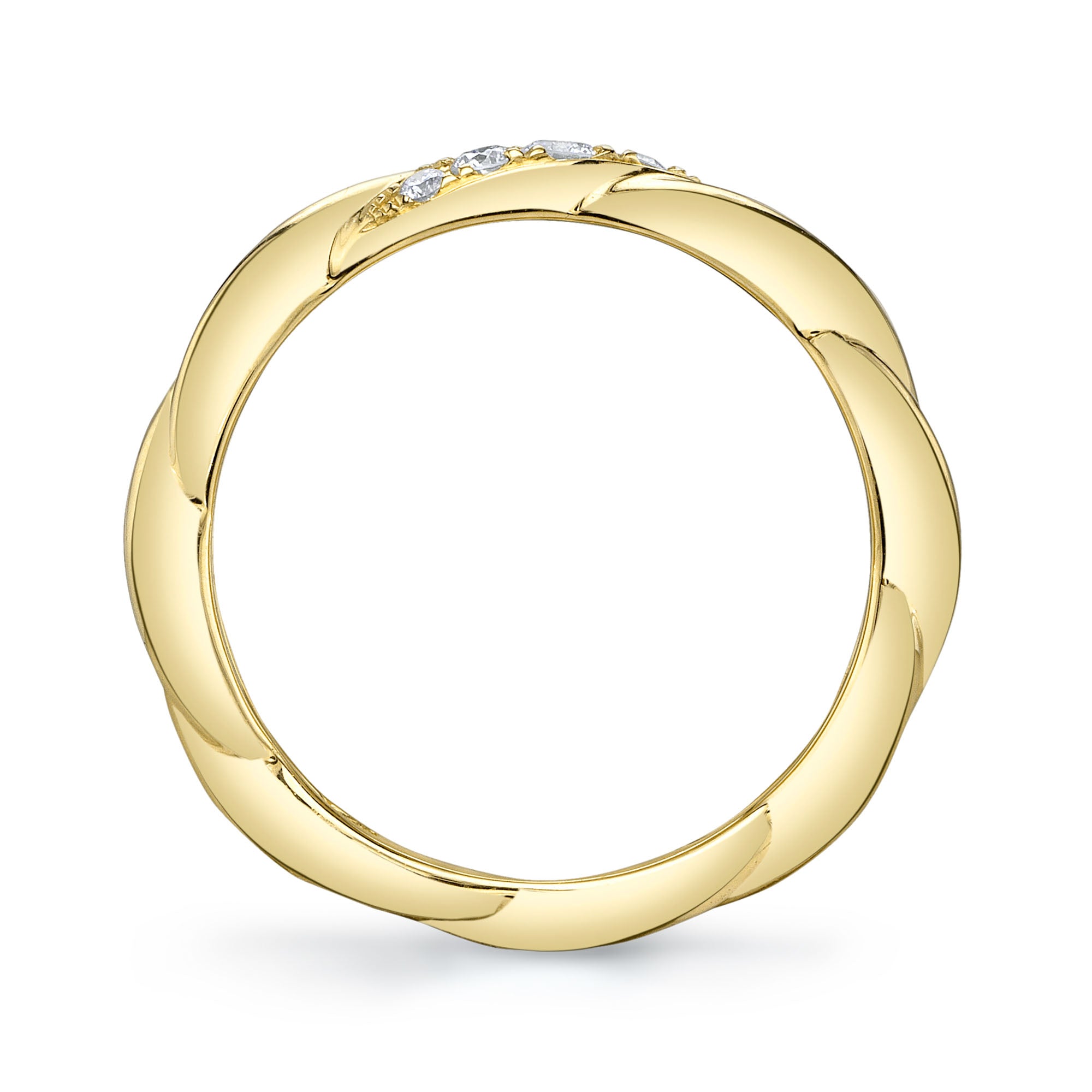 0.12CT 14K Y/G DIAMOND TWISTED BAND