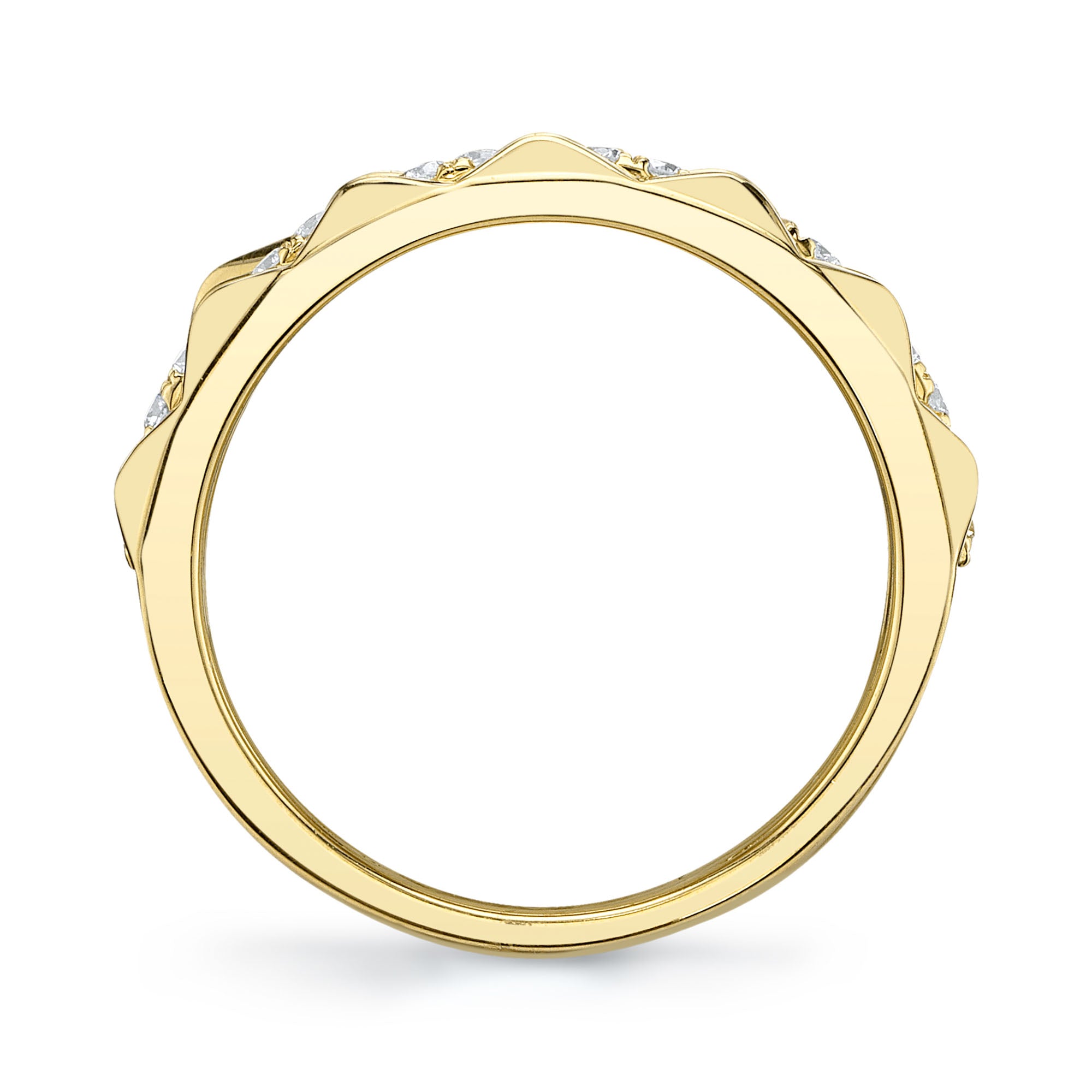 0.26CT 14K Y/G DIAMOND LADYS BAND