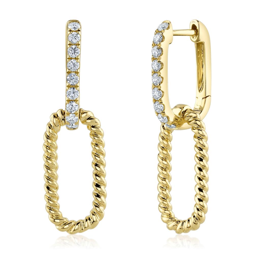 0.34CT 14K Y/G DIAMOND EARRING