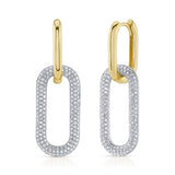 0.71CT 14K2T Y/W DIAMOND PAVE EARRING