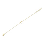 0.03CT 14K Y/G DIAMOND DRAGONFLY MATTE BRACELET