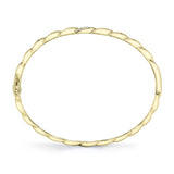 0.13CT 14K Y/G DIAMOND TWISTED BANGLE