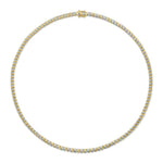 1.41CT 14K Y/G DIAMOND RIBBED NECKLACE