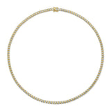 1.41CT 14K Y/G DIAMOND RIBBED NECKLACE
