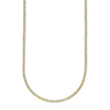 1.41CT 14K Y/G DIAMOND RIBBED NECKLACE