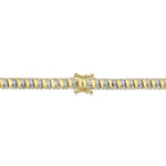 1.41CT 14K Y/G DIAMOND RIBBED NECKLACE