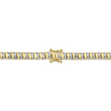 1.41CT 14K Y/G DIAMOND RIBBED NECKLACE