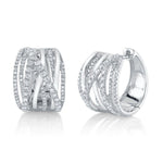 0.83CT 14K W/G DIAMOND BRIDGE HOOP EARRING