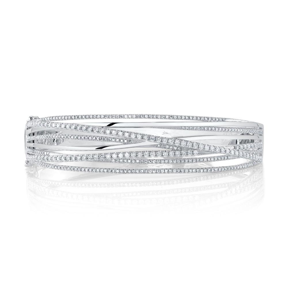 1.64CT 14K W/G DIAMOND BRIDGE BANGLE