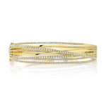 1.64CT 14K Y/G DIAMOND BRIDGE BANGLE